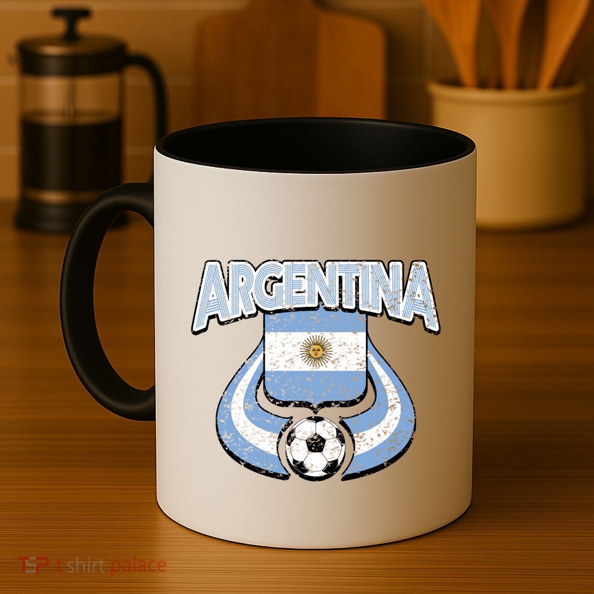 Argentina Soccer Country Flag Shield Argentinian Pride Gift Coffee Mug