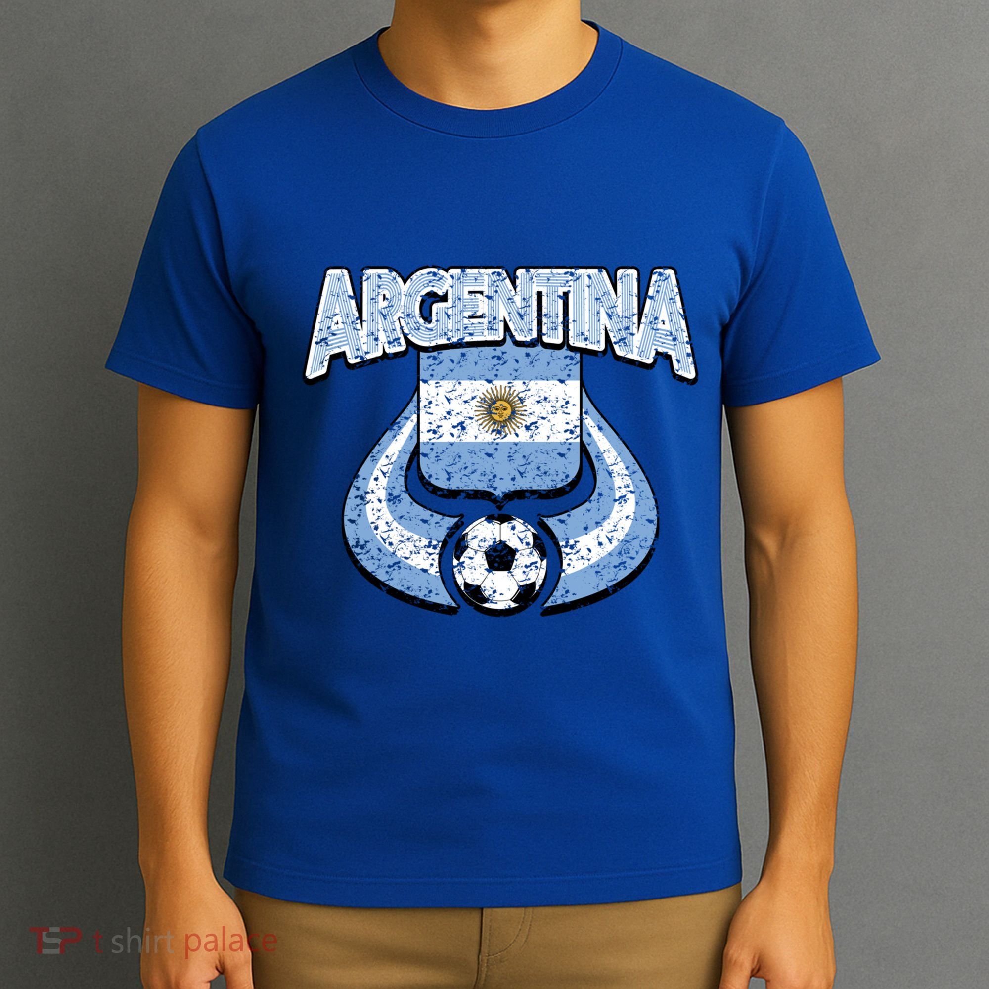 Argentina Soccer Country Flag Shield Argentinian Pride Gift T-Shirt