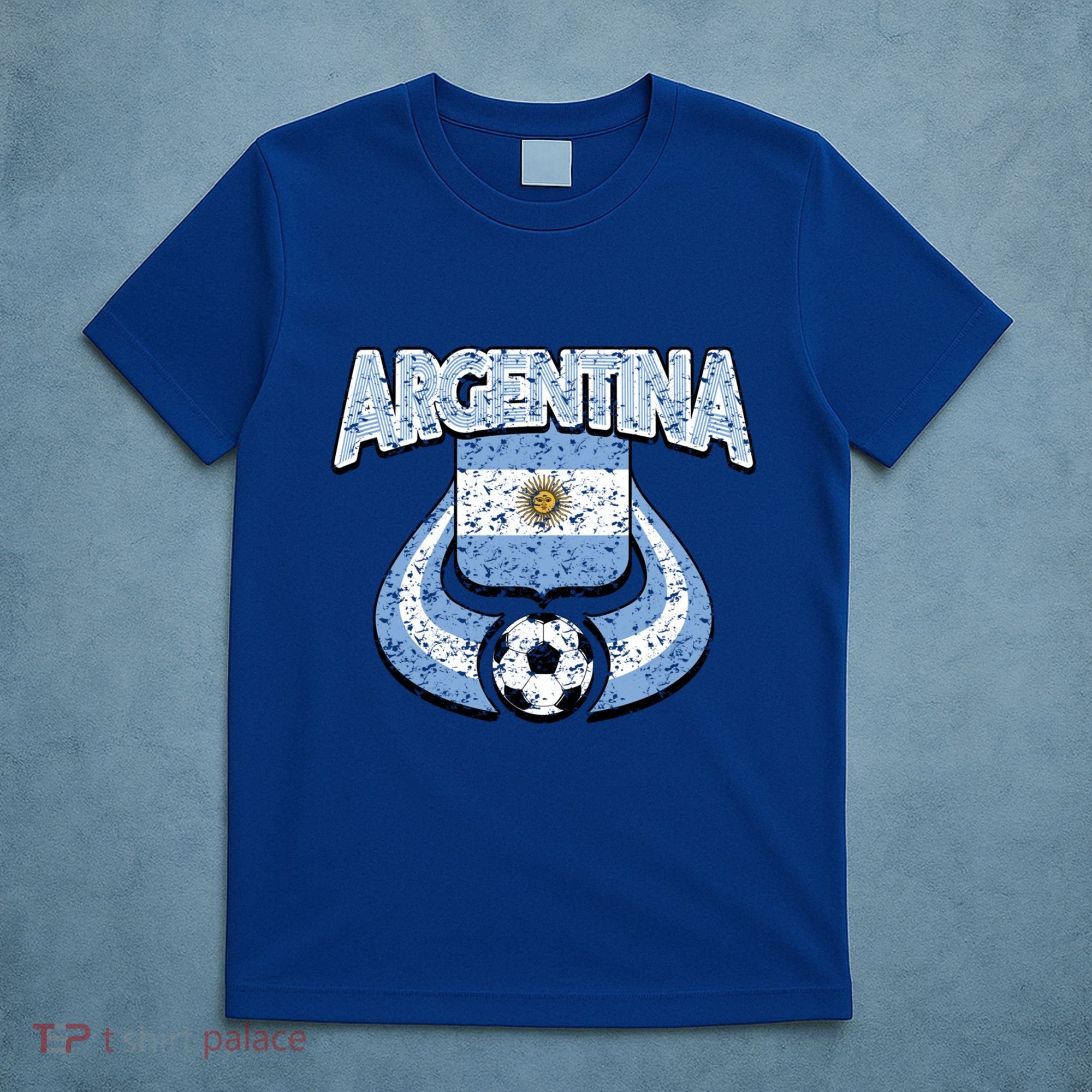 Argentina Soccer Country Flag Shield Argentinian Pride Gift T-Shirt