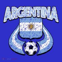 Argentina Soccer Country Flag Shield Argentinian Pride Gift T-Shirt thumb 7