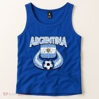 Argentina Soccer Country Flag Shield Argentinian Pride Gift Tank Top thumb 2