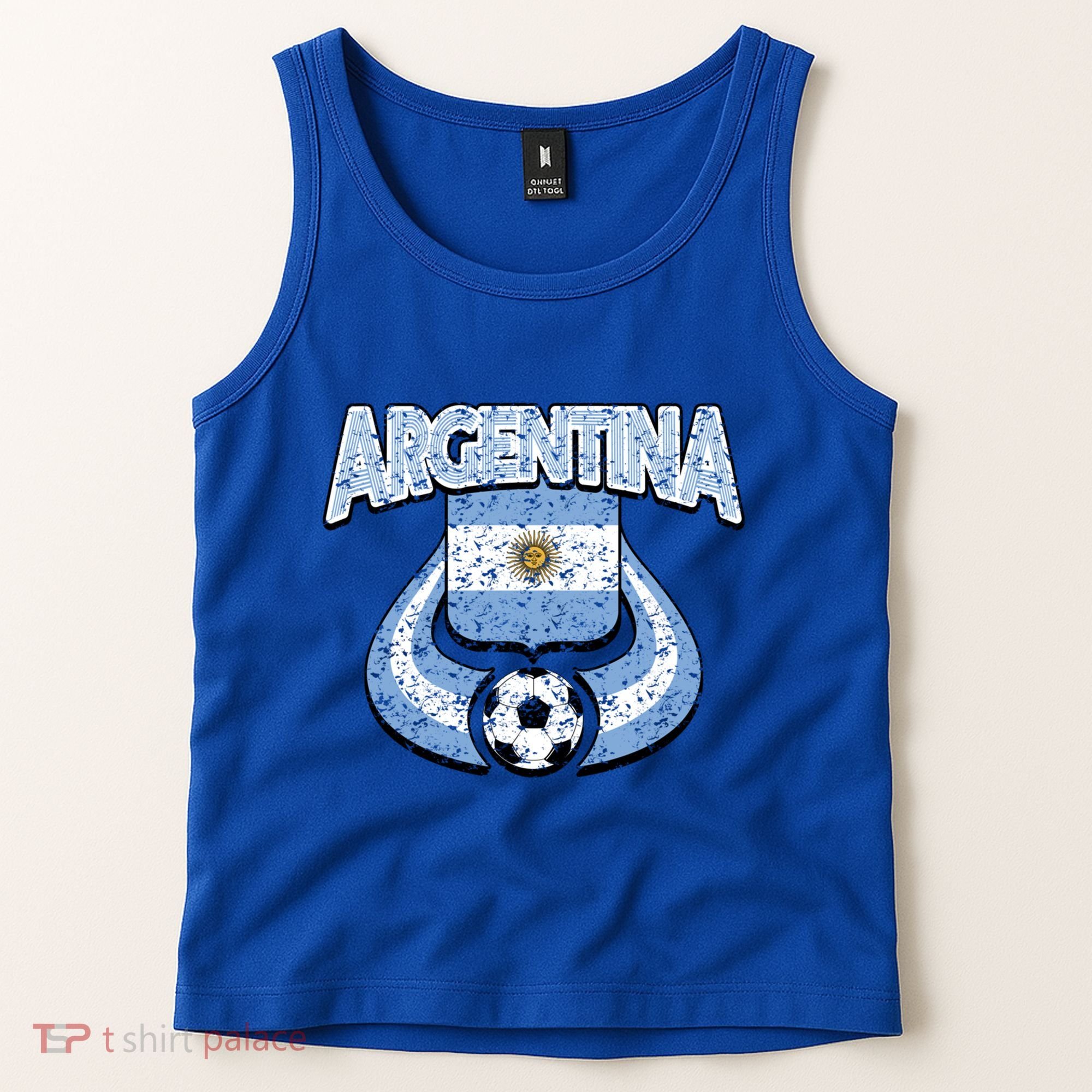 Argentina Soccer Country Flag Shield Argentinian Pride Gift Tank Top