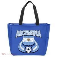 Argentina Soccer Country Flag Shield Argentinian Pride Gift Tote Bag thumb 0