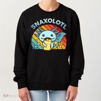 Axolotl- Snaxolotl Cute Axolotl Snacks Funny Food  Women's Sweatshirt thumb 0