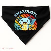 Axolotl- Snaxolotl Cute Axolotl Snacks Funny Food  USA-Made Doggie Bandana thumb 0