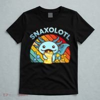 Axolotl- Snaxolotl Cute Axolotl Snacks Funny Food  T-Shirt thumb 5
