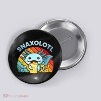 Axolotl- Snaxolotl Cute Axolotl Snacks Funny Food  Button thumb 0