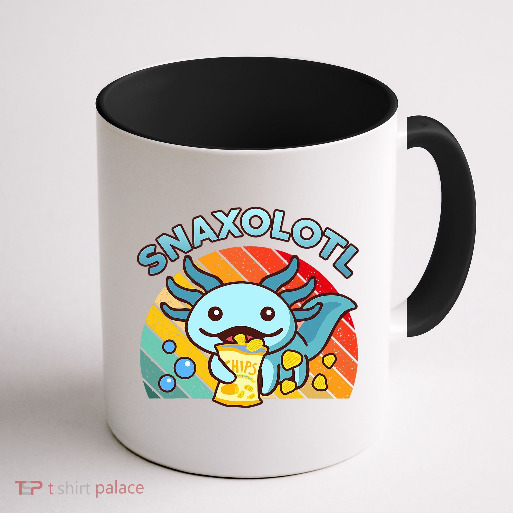 Axolotl- Snaxolotl Cute Axolotl Snacks Funny Food  Coffee Mug