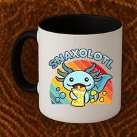 Axolotl- Snaxolotl Cute Axolotl Snacks Funny Food  Coffee Mug thumb 2