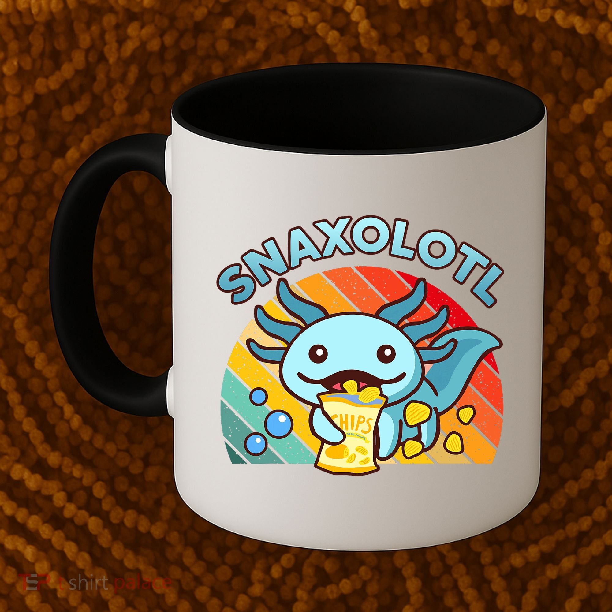 Axolotl- Snaxolotl Cute Axolotl Snacks Funny Food  Coffee Mug