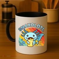 Axolotl- Snaxolotl Cute Axolotl Snacks Funny Food  Coffee Mug thumb 4