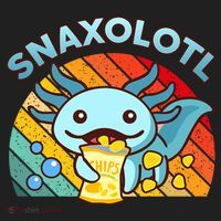 Axolotl- Snaxolotl Cute Axolotl Snacks Funny Food  Beanie thumb 2