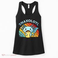 Axolotl- Snaxolotl Cute Axolotl Snacks Funny Food  Women's Tank Top thumb 0