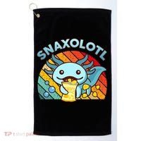 Axolotl- Snaxolotl Cute Axolotl Snacks Funny Food  Golf Towel thumb 0