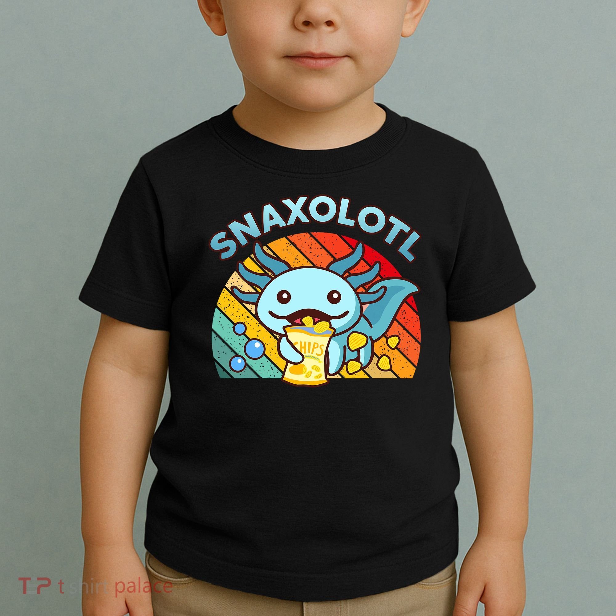 Axolotl- Snaxolotl Cute Axolotl Snacks Funny Food  Toddler T-Shirt