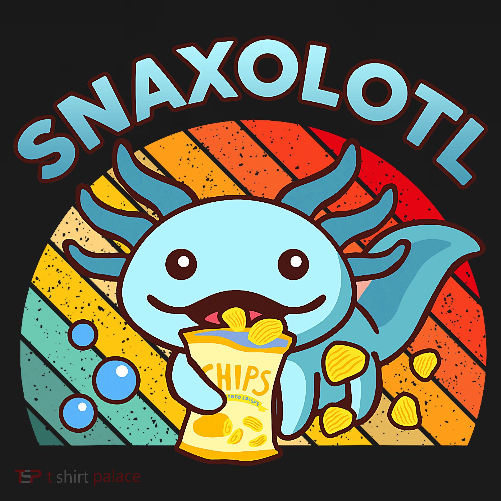 Axolotl- Snaxolotl Cute Axolotl Snacks Funny Food  Visor