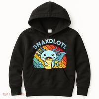 Axolotl- Snaxolotl Cute Axolotl Snacks Funny Food  Kids Hoodie thumb 0