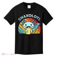 Axolotl- Snaxolotl Cute Axolotl Snacks Funny Food  Kids T-Shirt thumb 0