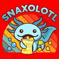 Axolotl- Snaxolotl Cute Axolotl Snacks Funny Food  Santa Hat thumb 1