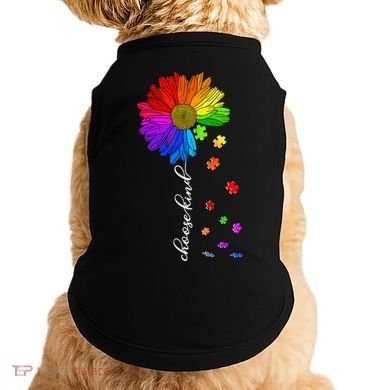 Autism Sunflower Choose Kind Doggie Tank