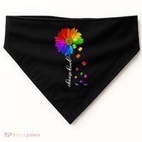 Autism Sunflower Choose Kind USA-Made Doggie Bandana thumb 0