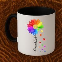 Autism Sunflower Choose Kind Coffee Mug thumb 2
