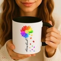 Autism Sunflower Choose Kind Coffee Mug thumb 3