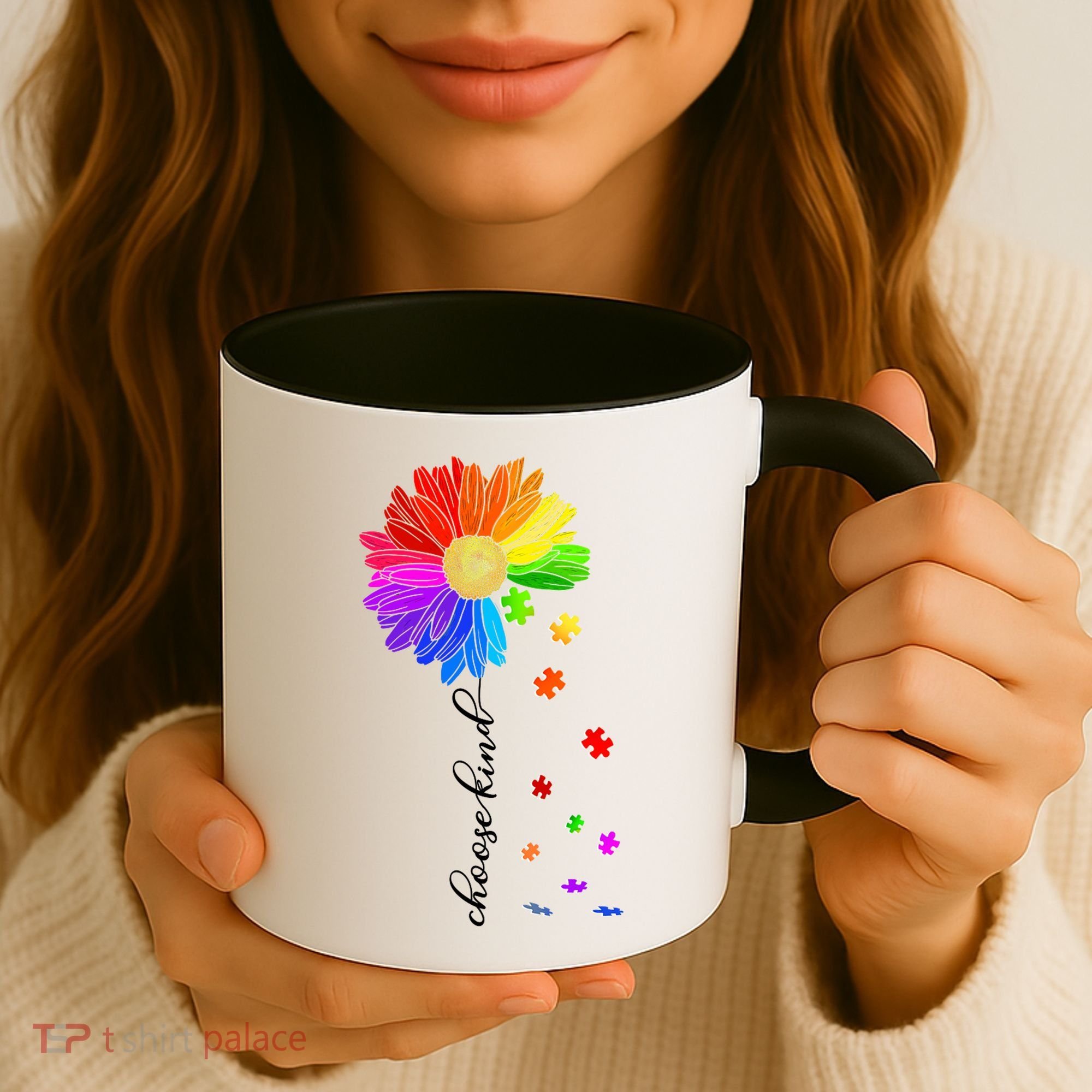 Autism Sunflower Choose Kind Coffee Mug