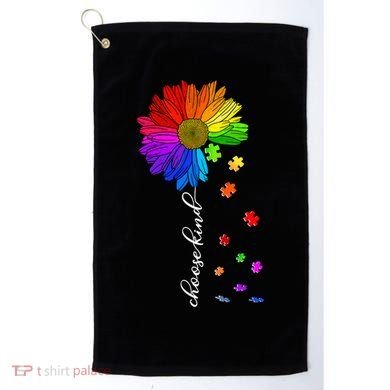 Autism Sunflower Choose Kind Golf Towel