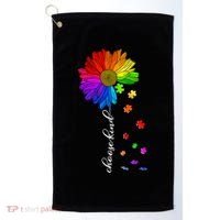 Autism Sunflower Choose Kind Golf Towel thumb 0