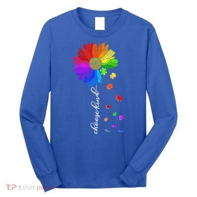 Autism Sunflower Choose Kind Long Sleeve Shirt