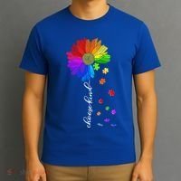 Autism Sunflower Choose Kind T-Shirt thumb 3