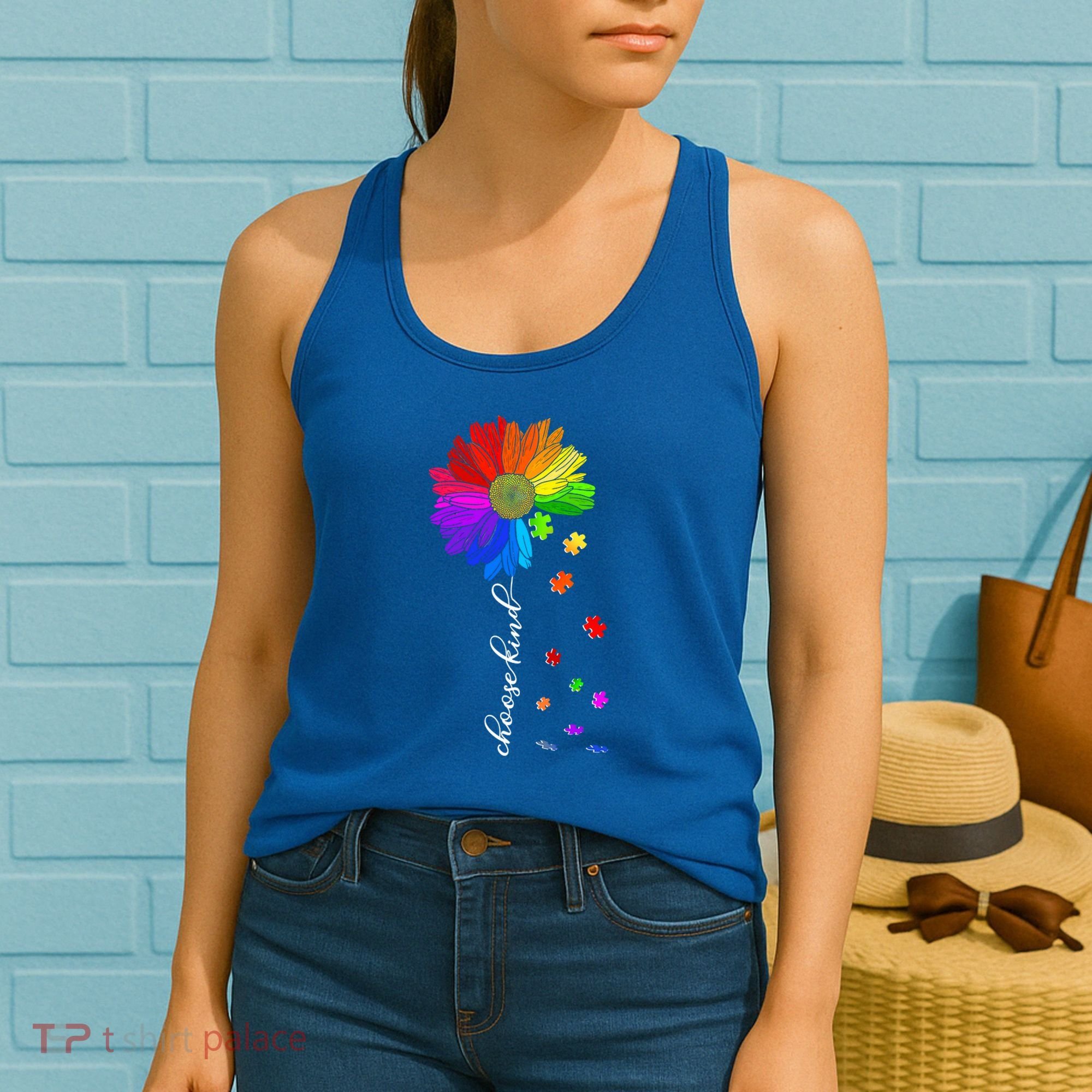 Autism Sunflower Choose Kind Women's Tank Top