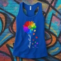 Autism Sunflower Choose Kind Women's Tank Top thumb 3