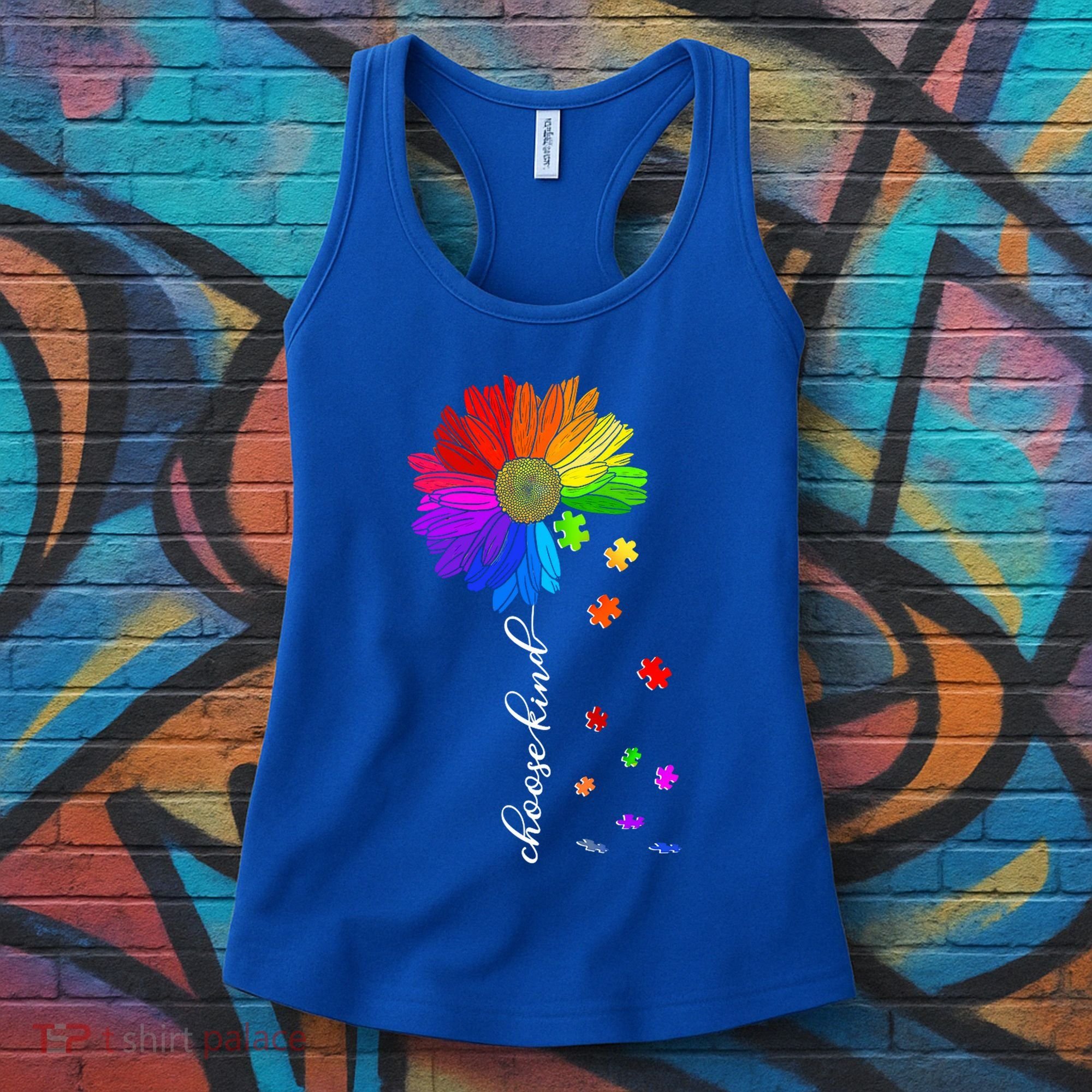 Autism Sunflower Choose Kind Women's Tank Top