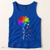 Autism Sunflower Choose Kind Tank Top thumb 2