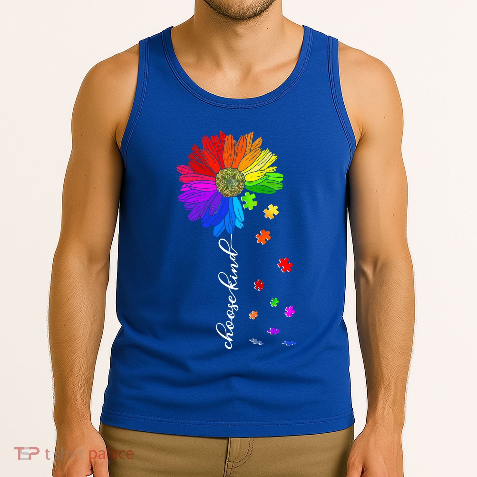 Autism Sunflower Choose Kind Tank Top