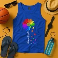 Autism Sunflower Choose Kind Tank Top thumb 4