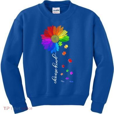Autism Sunflower Choose Kind Kids Sweatshirt