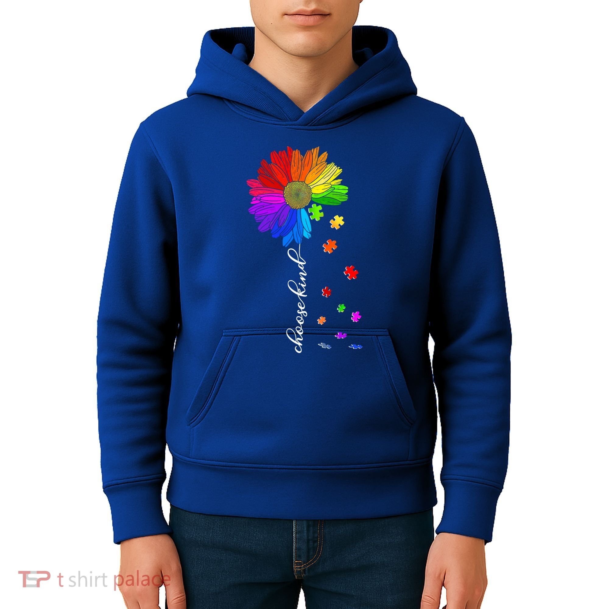Autism Sunflower Choose Kind Kids Hoodie