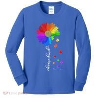 Autism Sunflower Choose Kind Kids Long Sleeve Shirt thumb 0