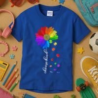 Autism Sunflower Choose Kind Kids T-Shirt thumb 3