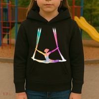 Aerial Silks Circus Yoga Kids Hoodie thumb 3