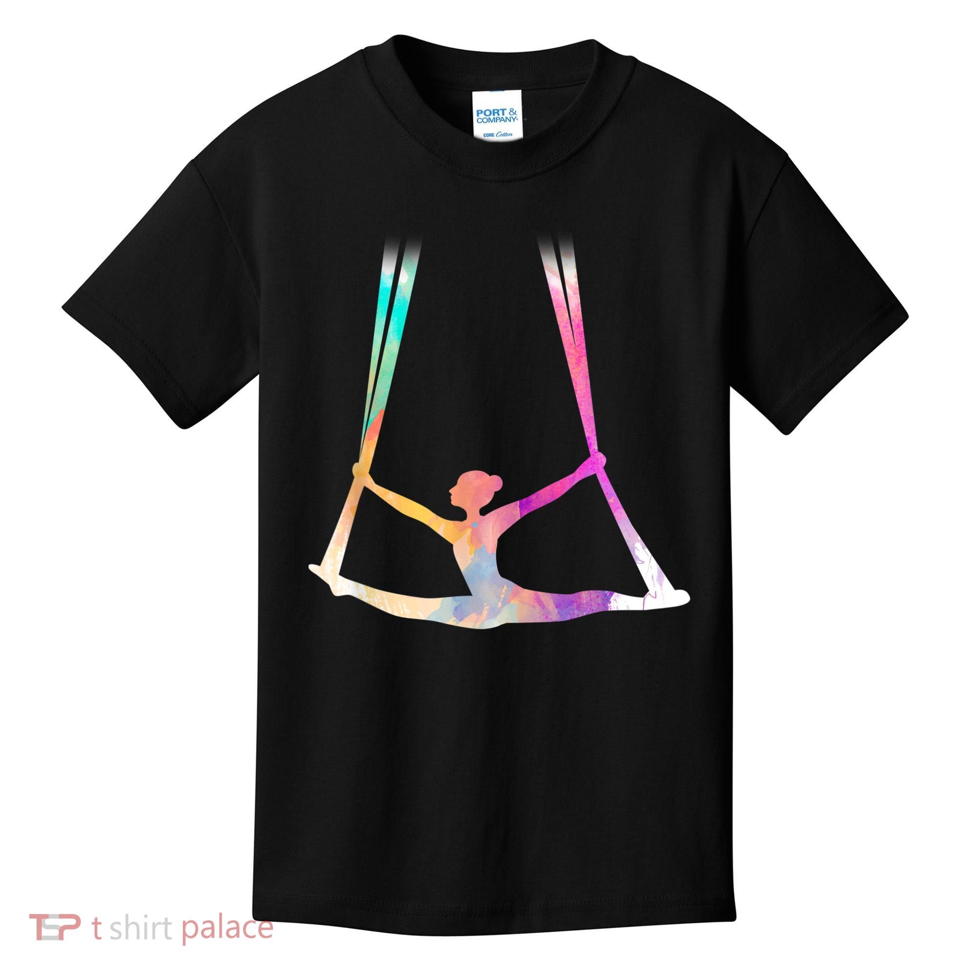 Aerial Silks Circus Yoga Kids T-Shirt