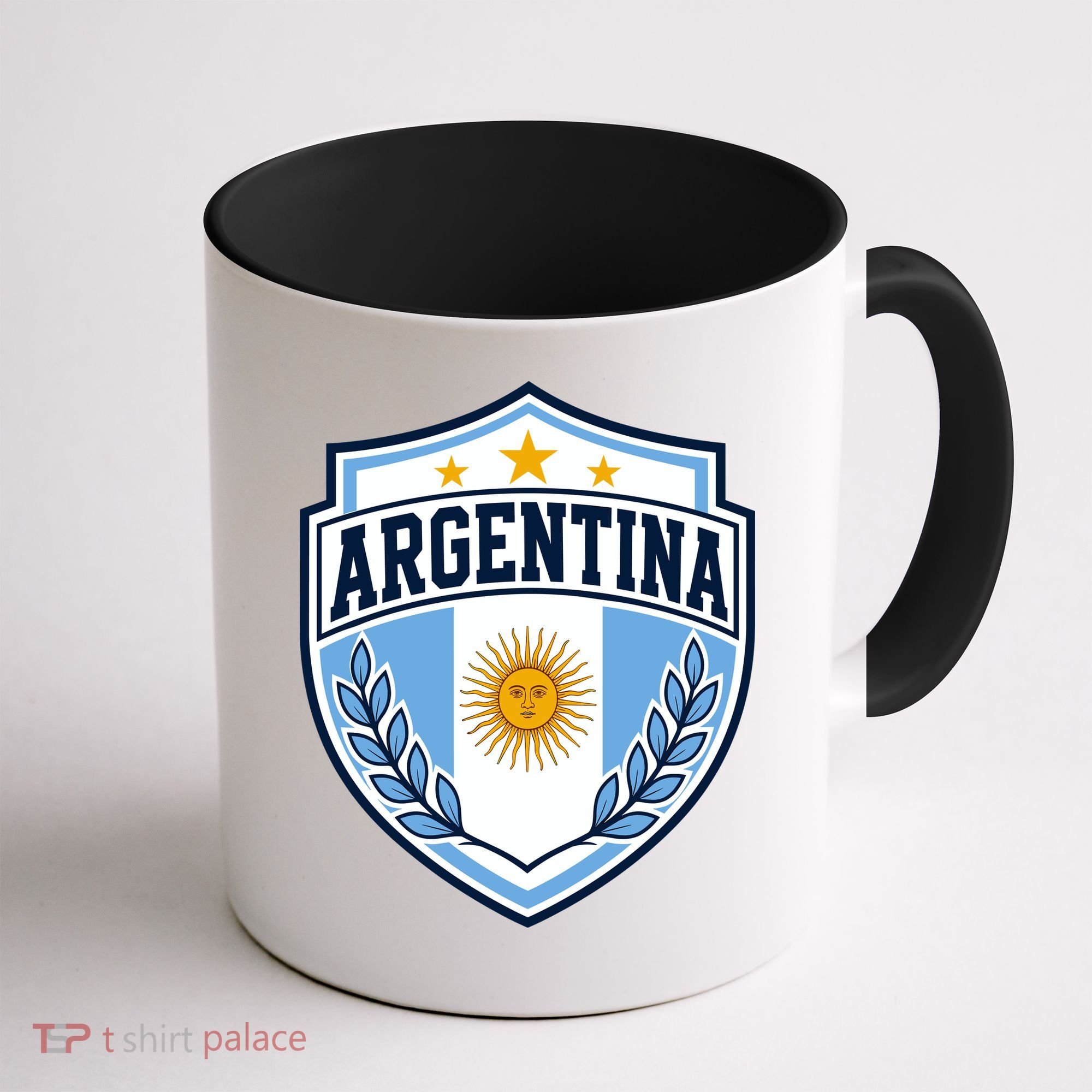 Argentina Soccer Crest Sun Stars For Fans Coffee Mug