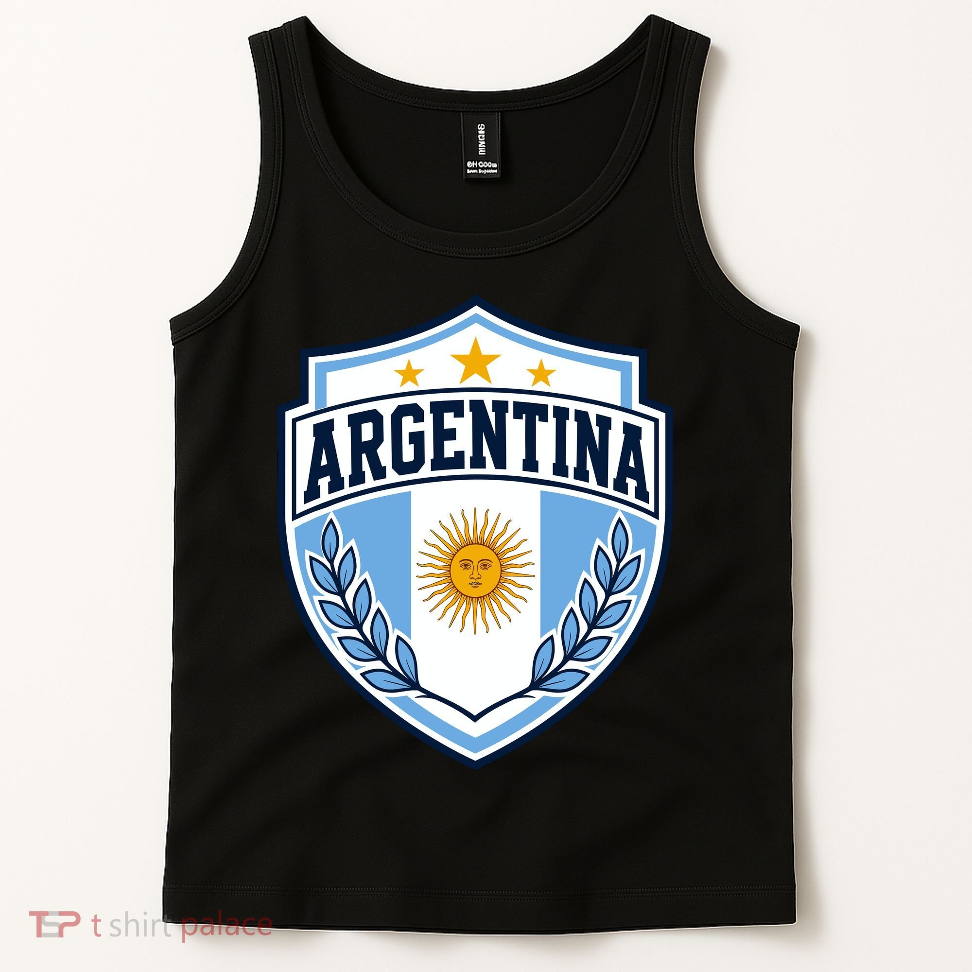 Argentina Soccer Crest Sun Stars For Fans Tank Top
