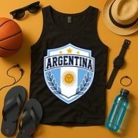 Argentina Soccer Crest Sun Stars For Fans Tank Top thumb 4