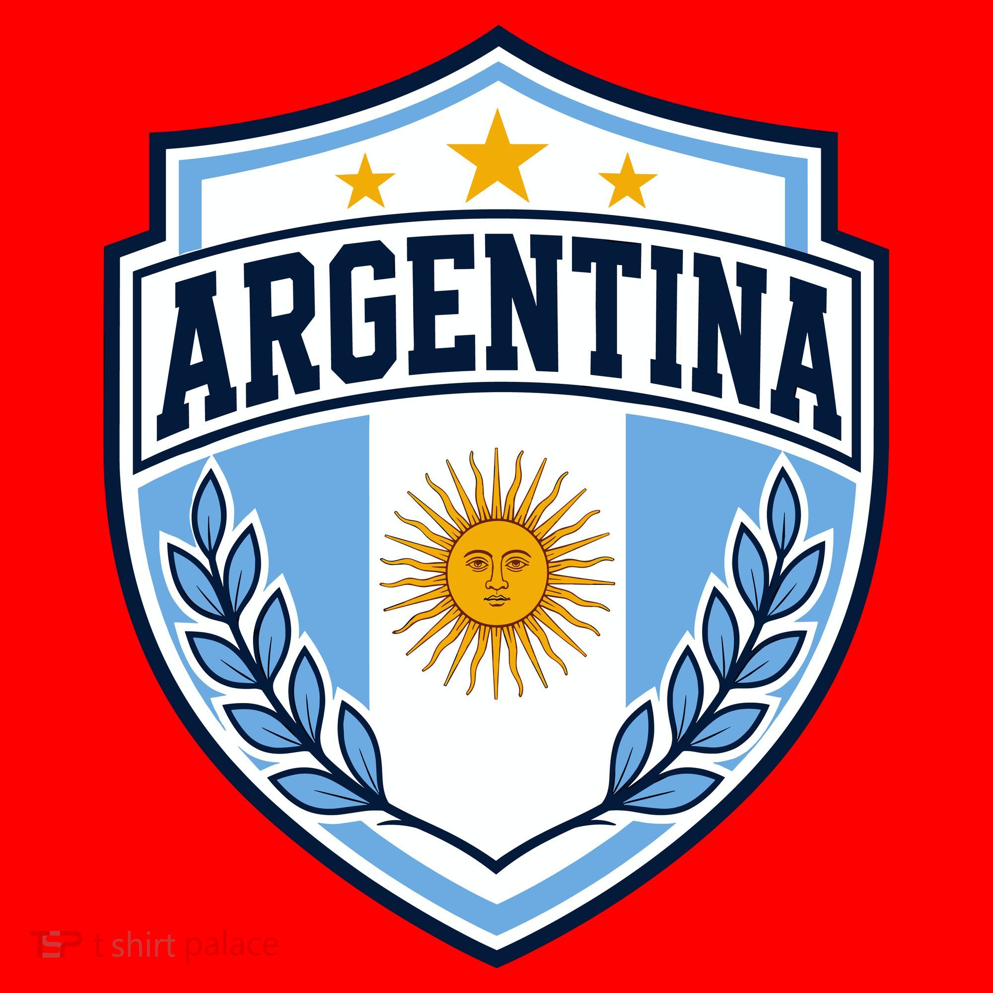 Argentina Soccer Crest Sun Stars For Fans Santa Hat