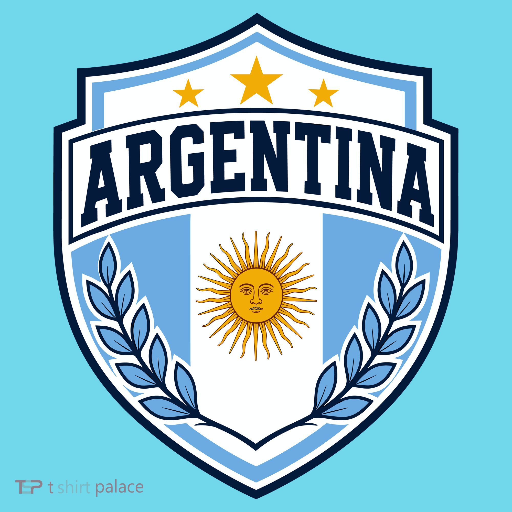 Argentina Soccer Crest Sun Stars For Fans Long Sleeve Shirt