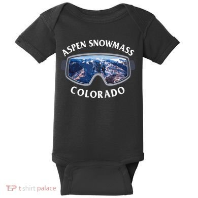 Aspen Snowmass Colorado Ski Snowboard Baby Bodysuit